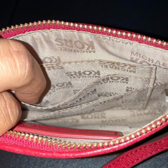 Michael kors red brown tan wristlet - Picture 7 of 8